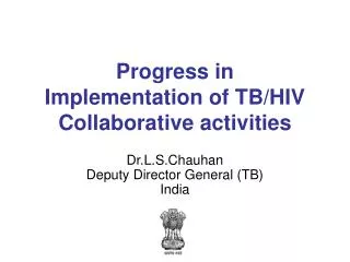 progress in implementation of tb hiv collaborative activities