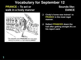 Vocabulary for September 12