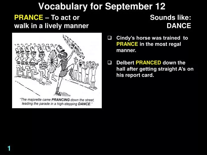 vocabulary for september 12