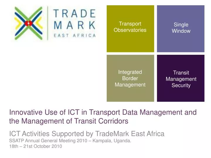 innovative use of ict in transport data management and the management of transit corridors