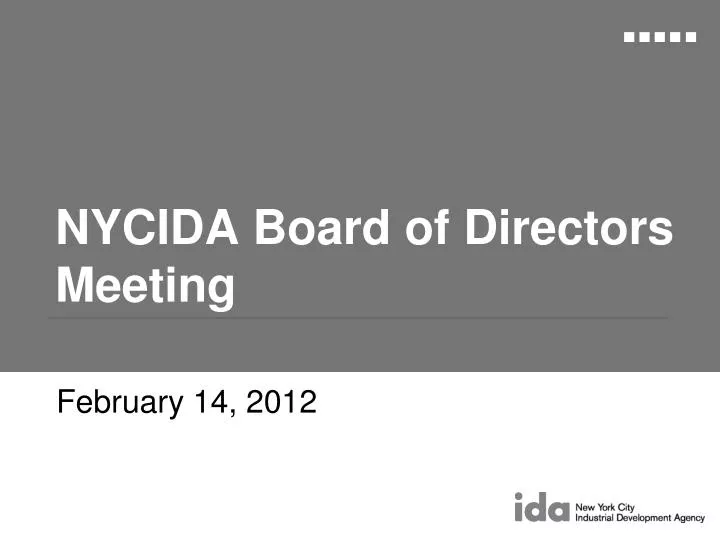 nycida board of directors meeting