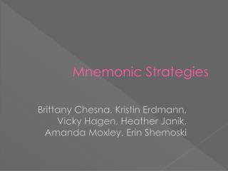 Mnemonic Strategies