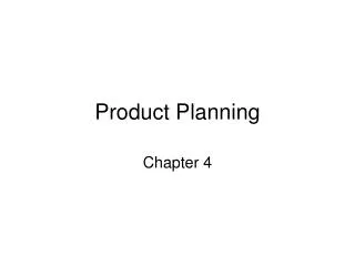 Product Planning