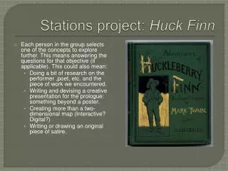 Stations project: Huck Finn