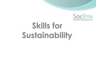 Skills for Sustainability