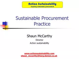 Sustainable Procurement Practice