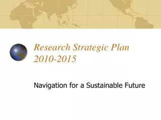 Research Strategic Plan 2010-2015