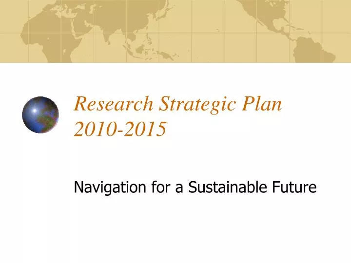 research strategic plan 2010 2015