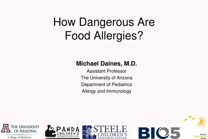 how dangerous are food allergies