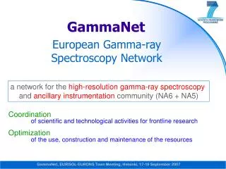 European Gamma-ray Spectroscopy Network