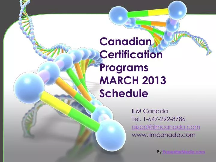 canadian certification programs march 2013 schedule
