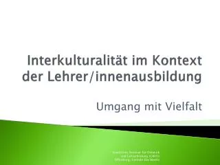 interkulturalit t im kontext der lehrer innenausbildung