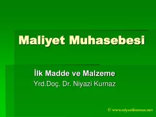 maliyet muhasebesi