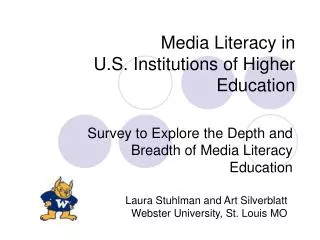 Media Literacy in U.S. Institutions of Higher Education