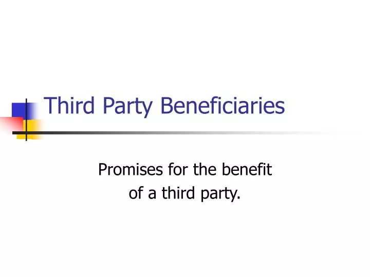 third party beneficiaries