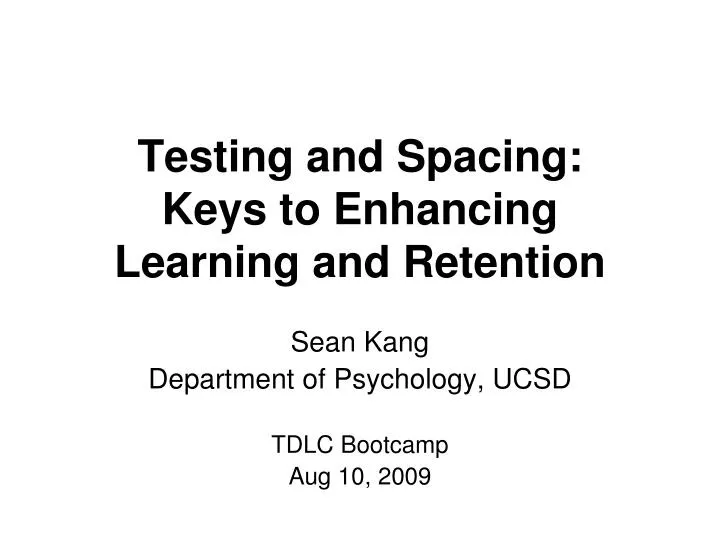 testing and spacing keys to enhancing learning and retention