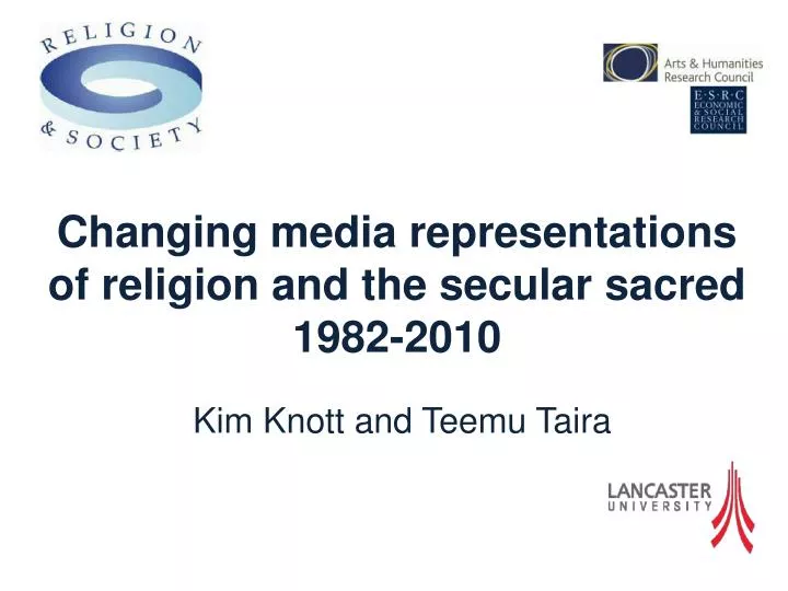 changing media representations of religion and the secular sacred 1982 2010