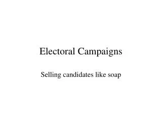 Electoral Campaigns