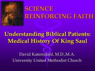Understanding Biblical Patients : Medical History Of King Saul