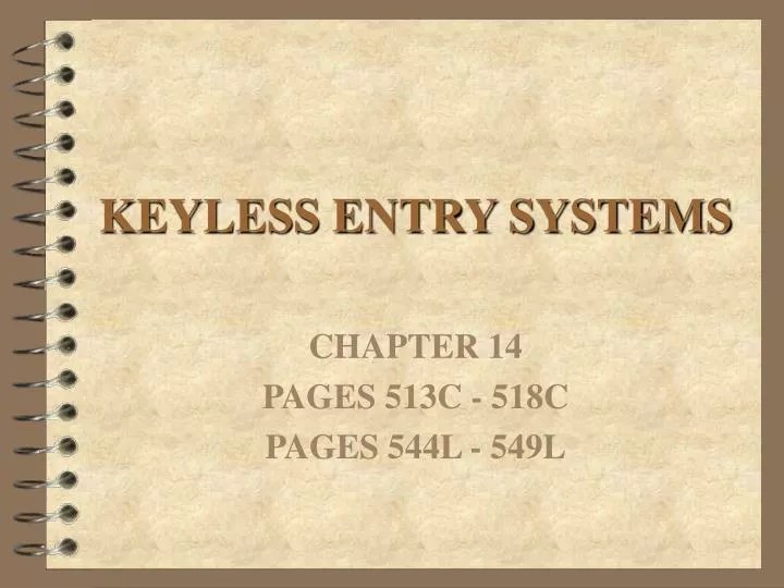 keyless entry systems
