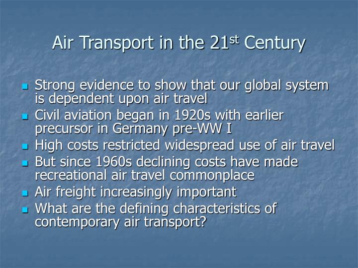 air transport in the 21 st century