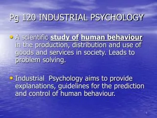 Pg 120 INDUSTRIAL PSYCHOLOGY