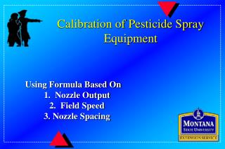 Calibration of Pesticide Spray Equipment