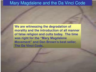 Mary Magdalene and the Da Vinci Code
