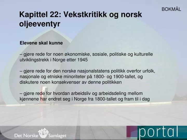 kapittel 22 vekstkritikk og norsk oljeeventyr