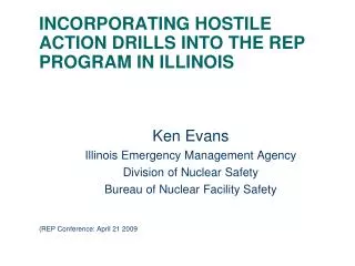 INCORPORATING HOSTILE ACTION DRILLS INTO THE REP PROGRAM IN ILLINOIS