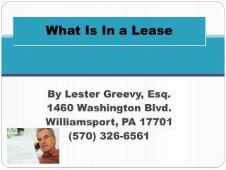 What Is In a Lease
