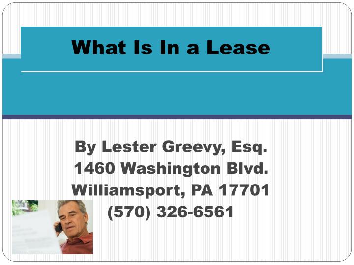 what is in a lease