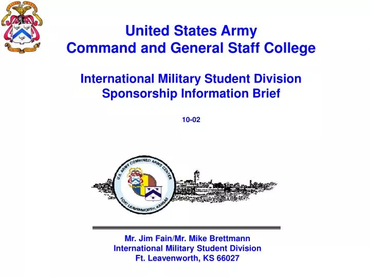 PPT - United States Army Command and General Staff College ...