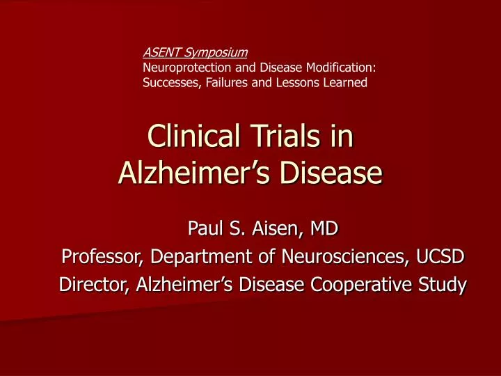 clinical trials in alzheimer s disease