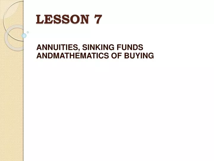 lesson 7