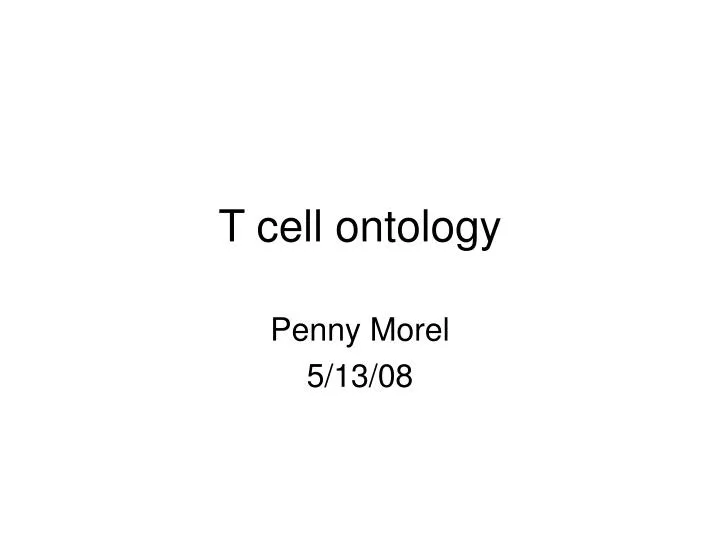 t cell ontology