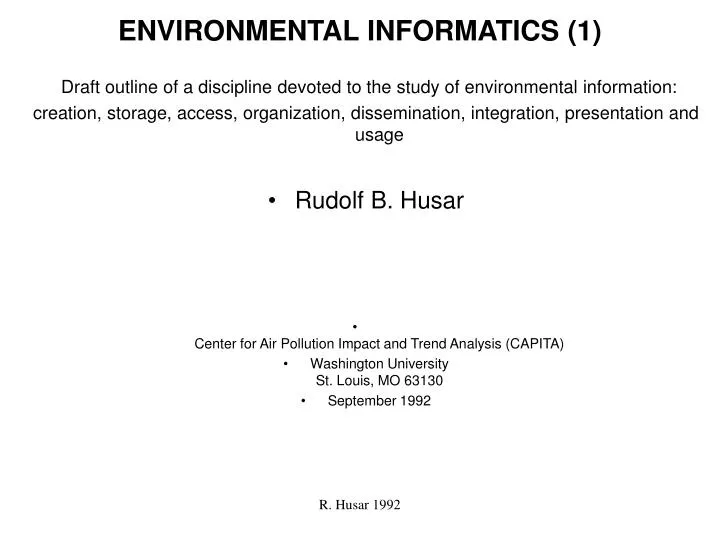 environmental informatics 1