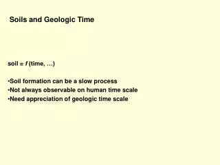 Soils and Geologic Time