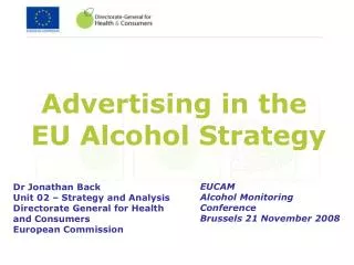 Advertising in the EU Alcohol Strategy