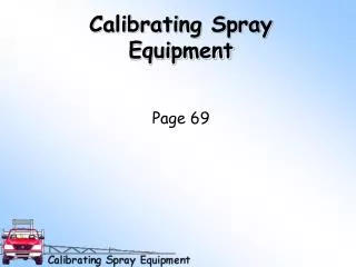 Calibrating Spray Equipment