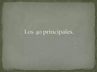 los 40 principales