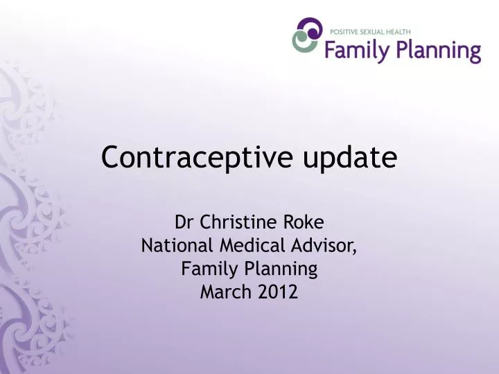 contraceptive update