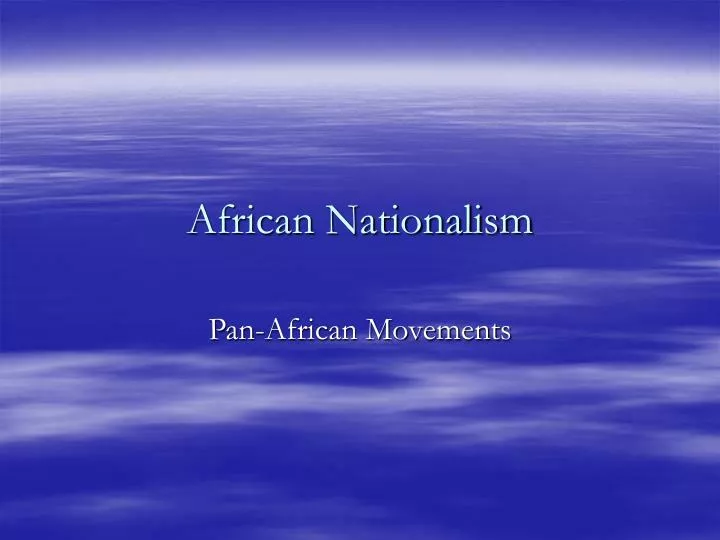 african nationalism