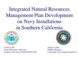Integrated Natural Resources Management Plan Development on Navy Installations in Southern California