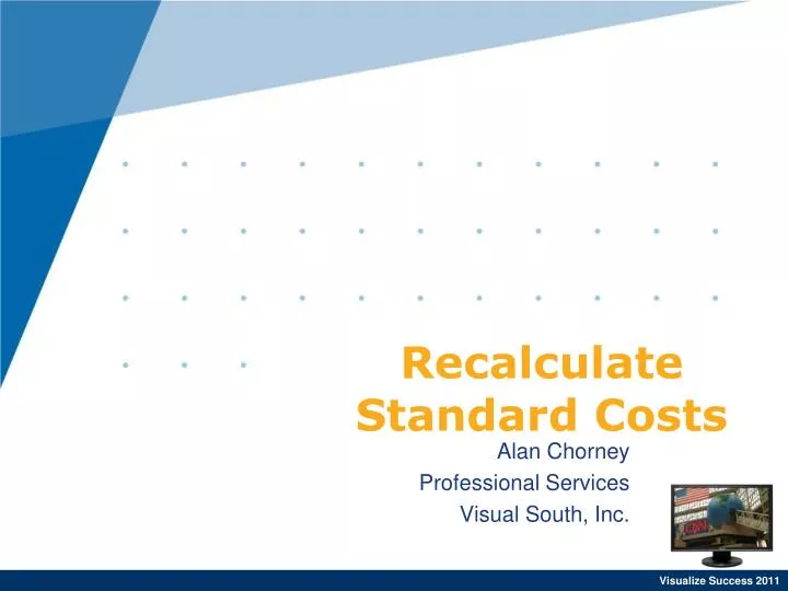 recalculate standard costs