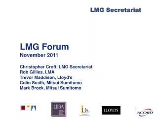 LMG Forum November 2011