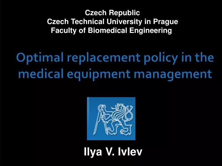 optimal replacement policy in the medical equipment management