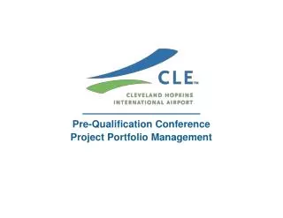 Pre-Qualification Conference Project Portfolio Management