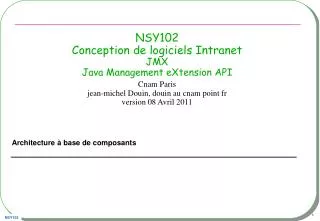 nsy102 conception de logiciels intranet jmx java management extension api