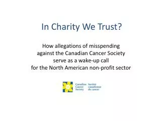 In Charity We Trust?